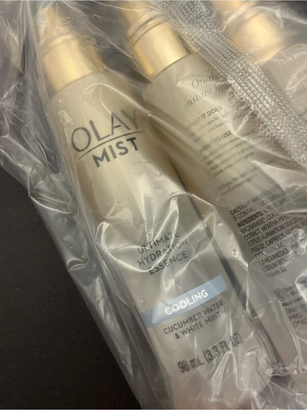 OLAY Mist Ultimate Hydration Essence Spray - Metallic Gold Bottles (3 Pack)